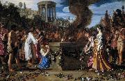 LASTMAN, Pieter Pietersz. Orestes and Pylades Disputing at the Altar s oil painting on canvas